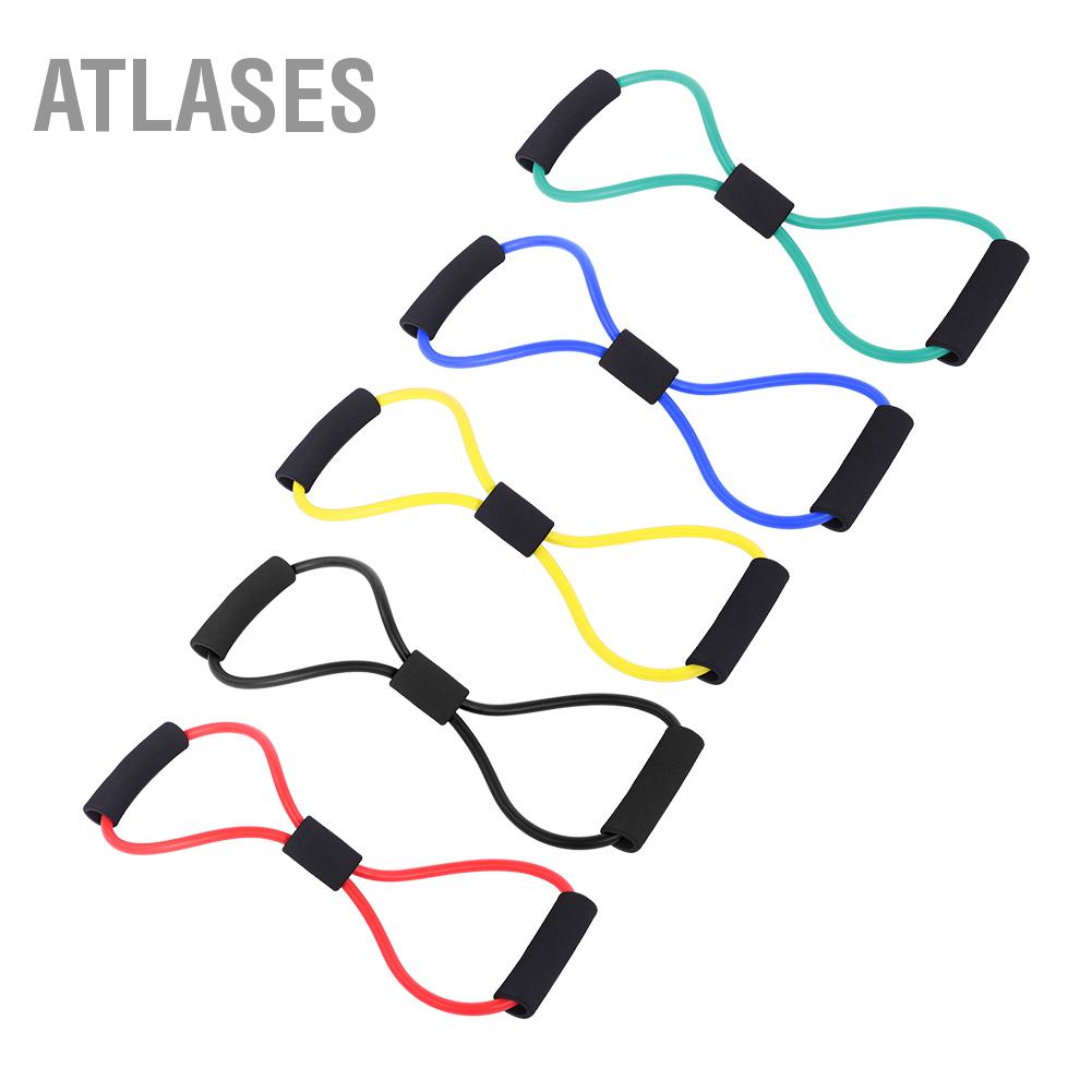 Atlases Dây cao su đàn hồi kháng lực Huấn luyện dây tập thể dục Bài cho phòng Yoga