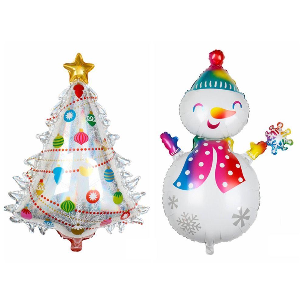 Bong Bóng Màng Nhôm Hình Ông Già Noel Tuần Lộc 3d Trang Trí Cây Thông Giáng Sinh