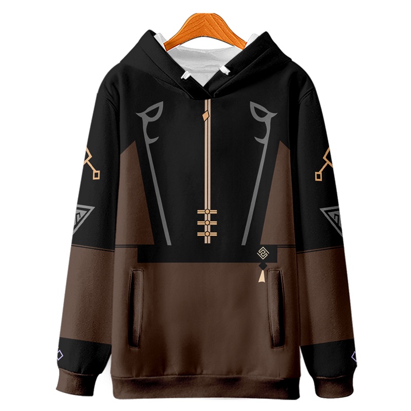 Hot game genshin Impreza zhongli zhong li Áo hoodie In Họa Tiết 3d Cỡ Lớn Cho Nam / Nữ