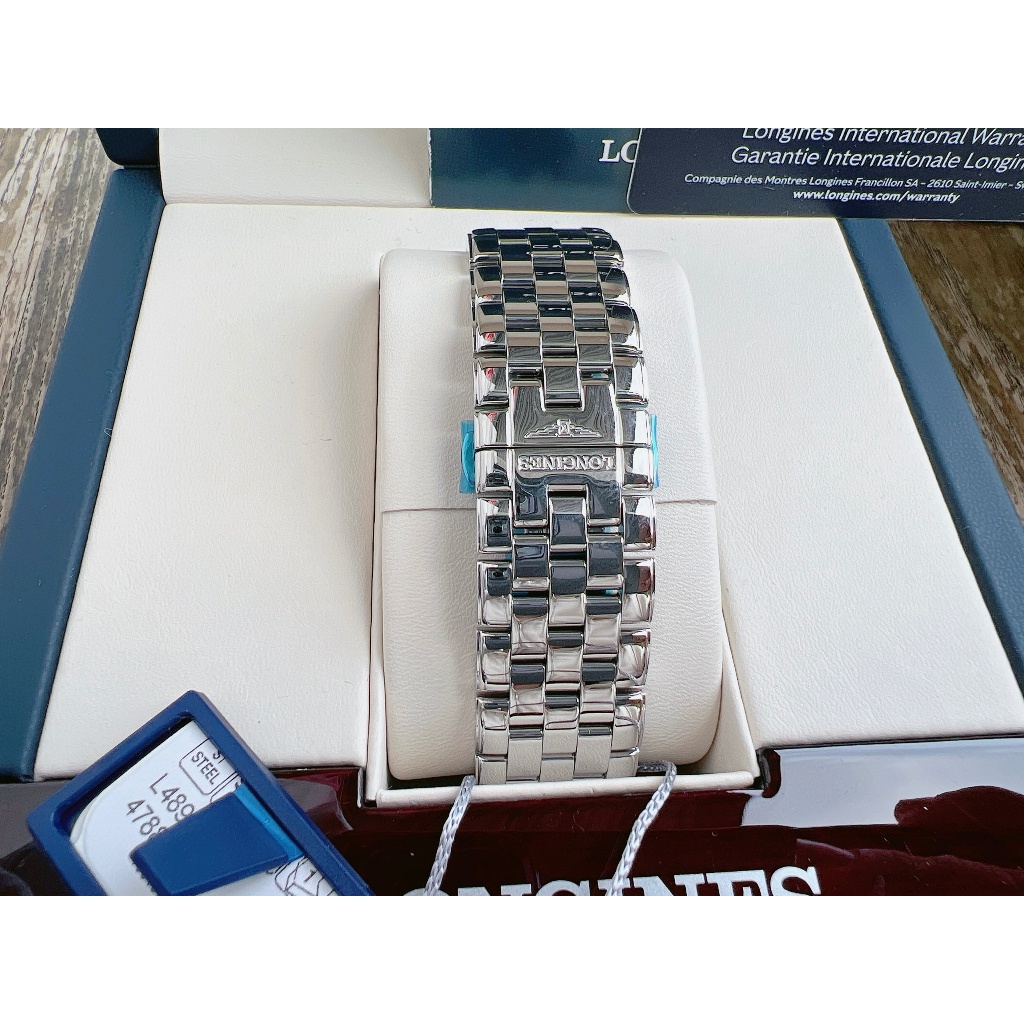 Đồng hồ chính hãng nam Longines Flagship Day Date L4.899.4.12.6 - Máy cơ tự động - Kính Sapphire nguyên khối Chính Hãng