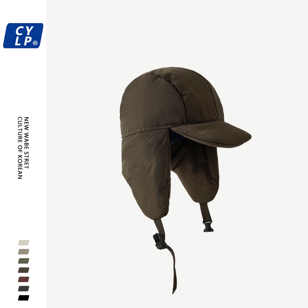 Mũ Phi Công Vải cotton Giữ Ấm Tai Phong Cách Hàn Quốc Đơn Giản Thời Trang Mùa Đông Cho Nam