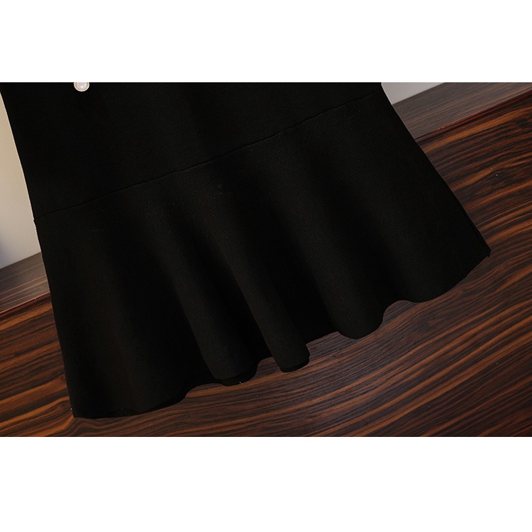 🌸Hàng Order🌸Váy Đầm Bigsize Len Dệt Kim Cổ Sơ Mi Chân Váy Đuôi Cá Thắt Nơ Cổ Tháo Rời Trẻ Trung🌸Hàng Quảng Châu