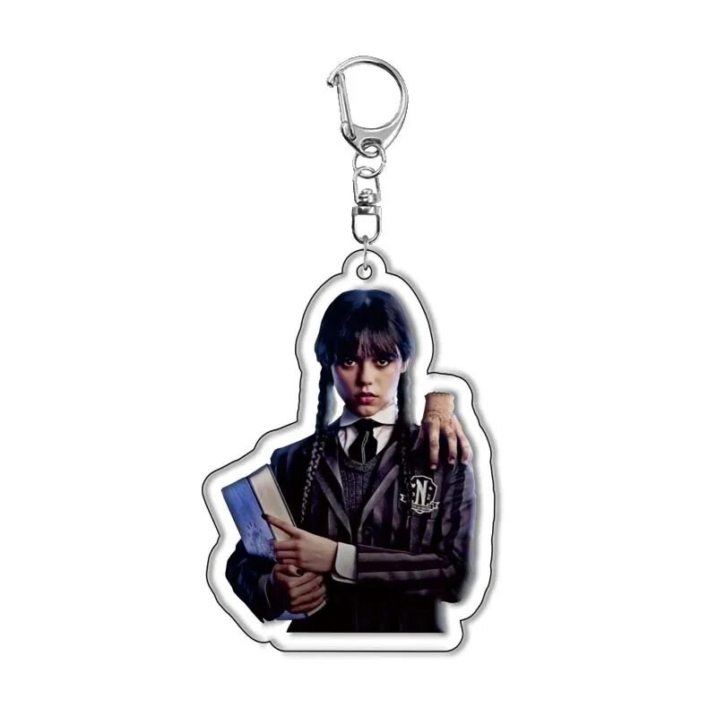 Móc khóa Wednesday Acrylic câu chuyện trinh thám ma quái Phụ kiện trang trí túi xách Balo