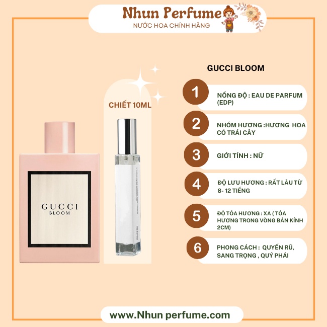 Nước Hoa Nữ Gucci Bloom EDP Vườn Hoa Thơm Ngát - nhunperfume