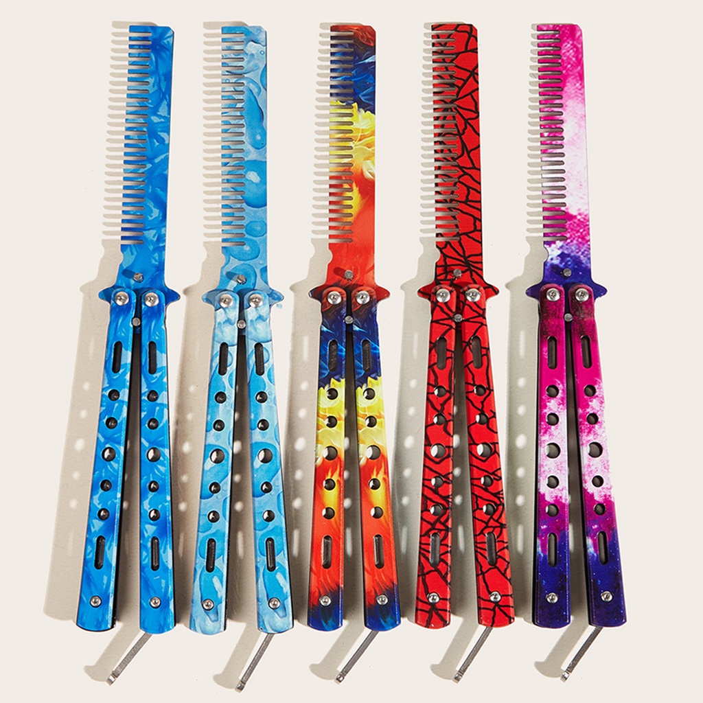 Lược Gấp Chải Tóc Hình Bướm Nhiều Màu Sắc Chuyên Nghiệp Cho salon