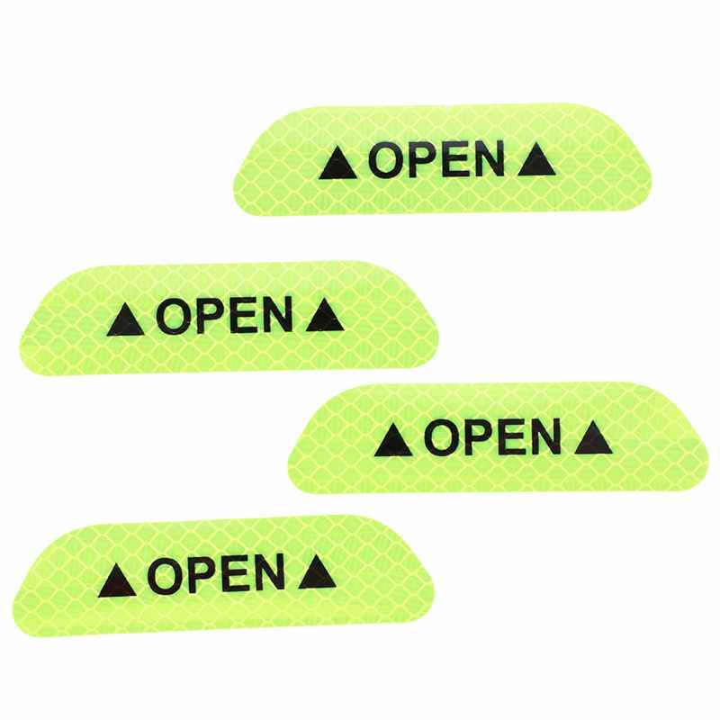 Bộ 4 Miếng Dán Cảnh Báo Mở Cửa Xe Hơi Phản Quang Chuyên Dùng