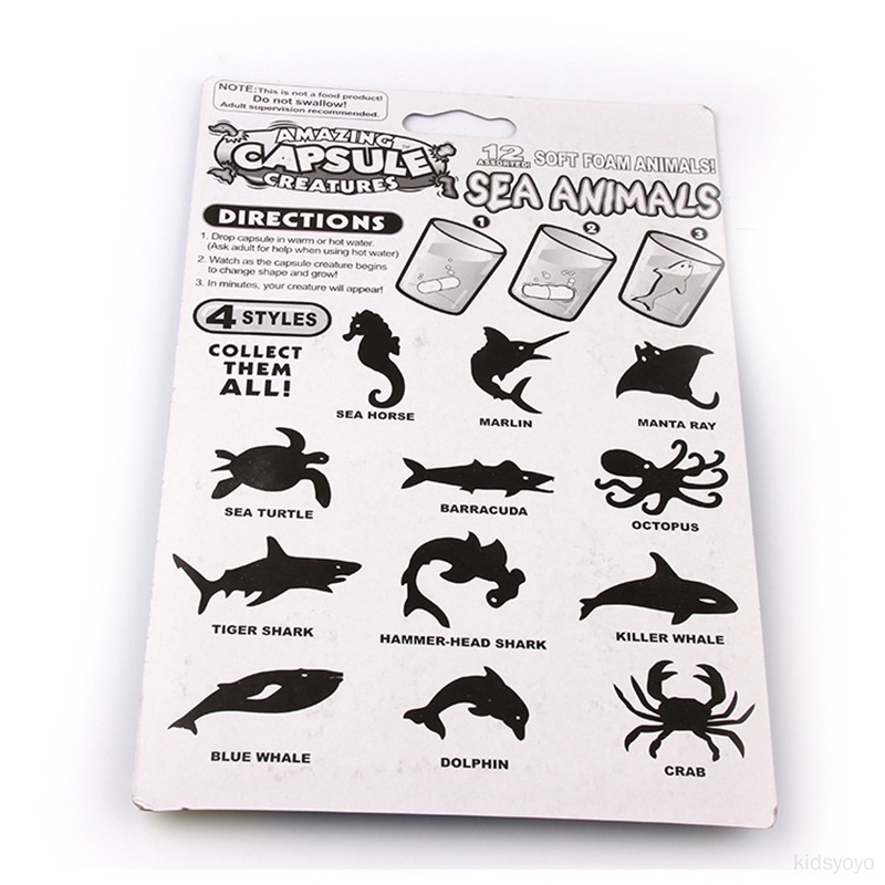 Bộ 12 Đồ Chơi Mở Rộng Hình Viên Thuốc Bơm Hơi Nhiều Màu Sắc Sáng Tạo Cho Bé