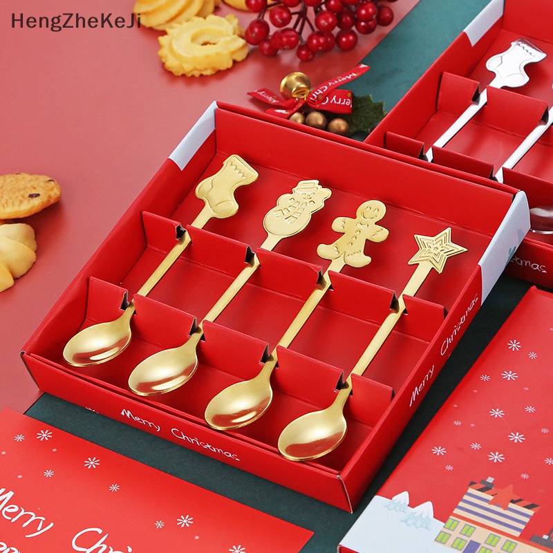 Muỗng Cà Phê Bằng Inox Trang Trí Giáng Sinh Năm Mới 2024