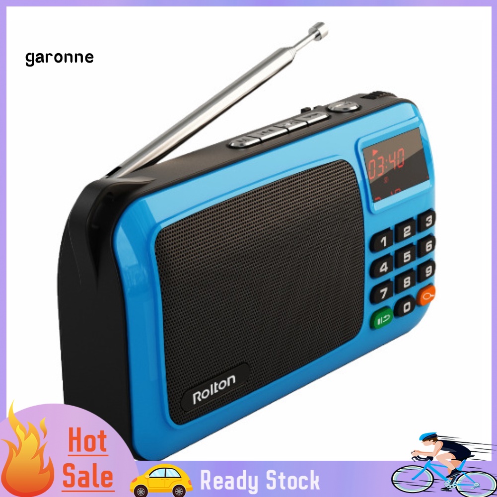 Loa Nhận Tín Hiệu radio Kỹ Thuật Số mini Có Đèn led Và Khe Cắm Thẻ Nhớ aux tf fm