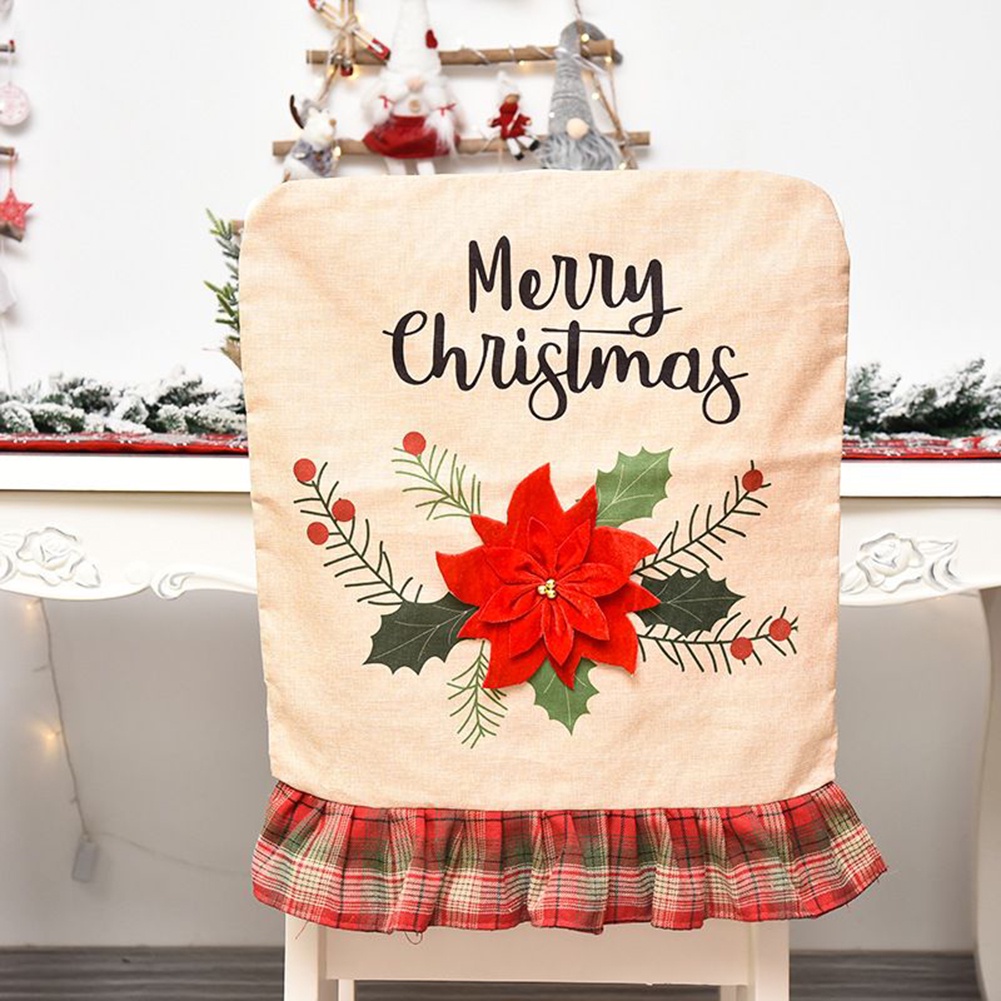 Durable Chair Cover Christmas Waterproof Xmas 56 X 45.5cm Decor Polyester