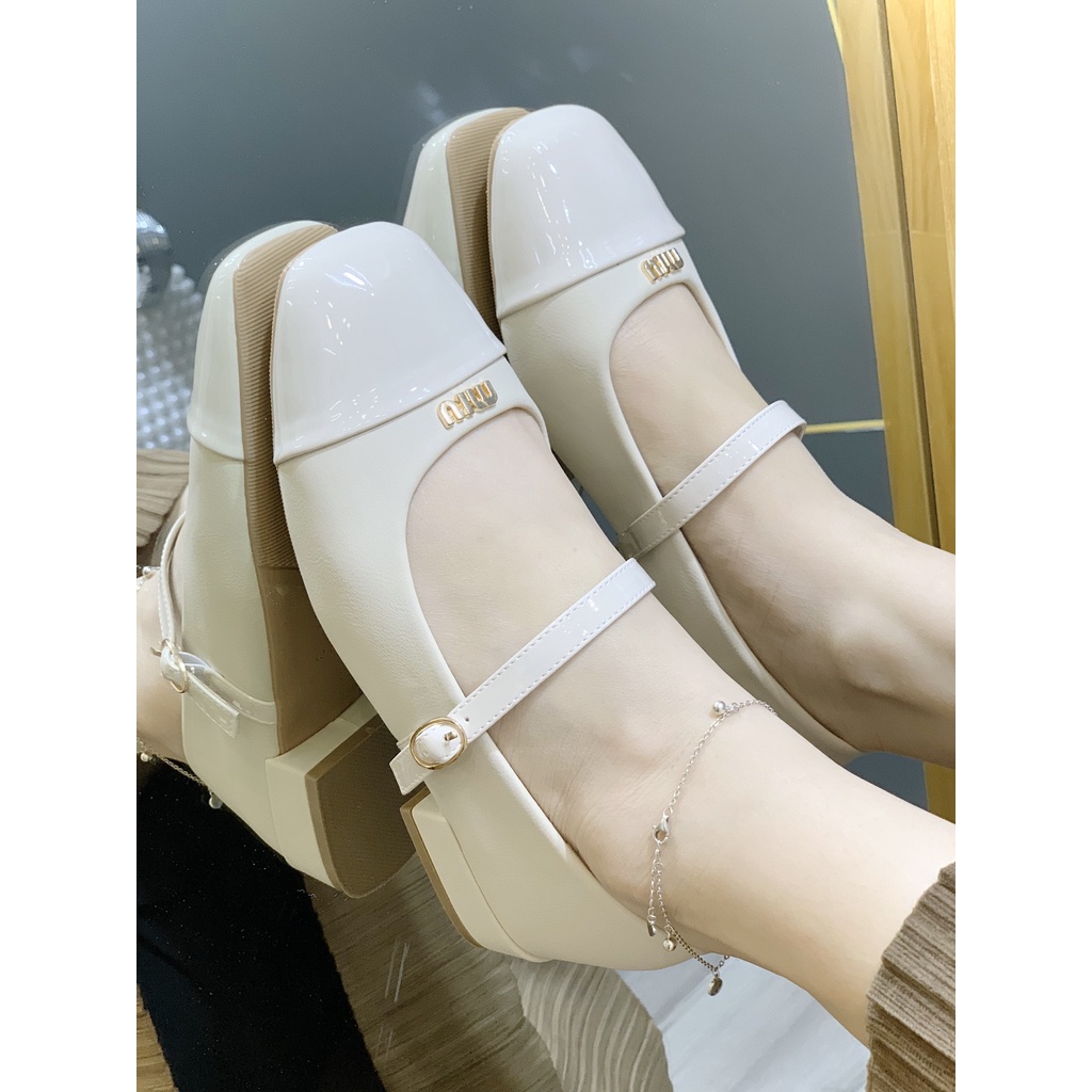 Giày búp bê nữ tag miu sang chảnh đế cao 2cm chất da lì êm chân BB05 ANN_Official