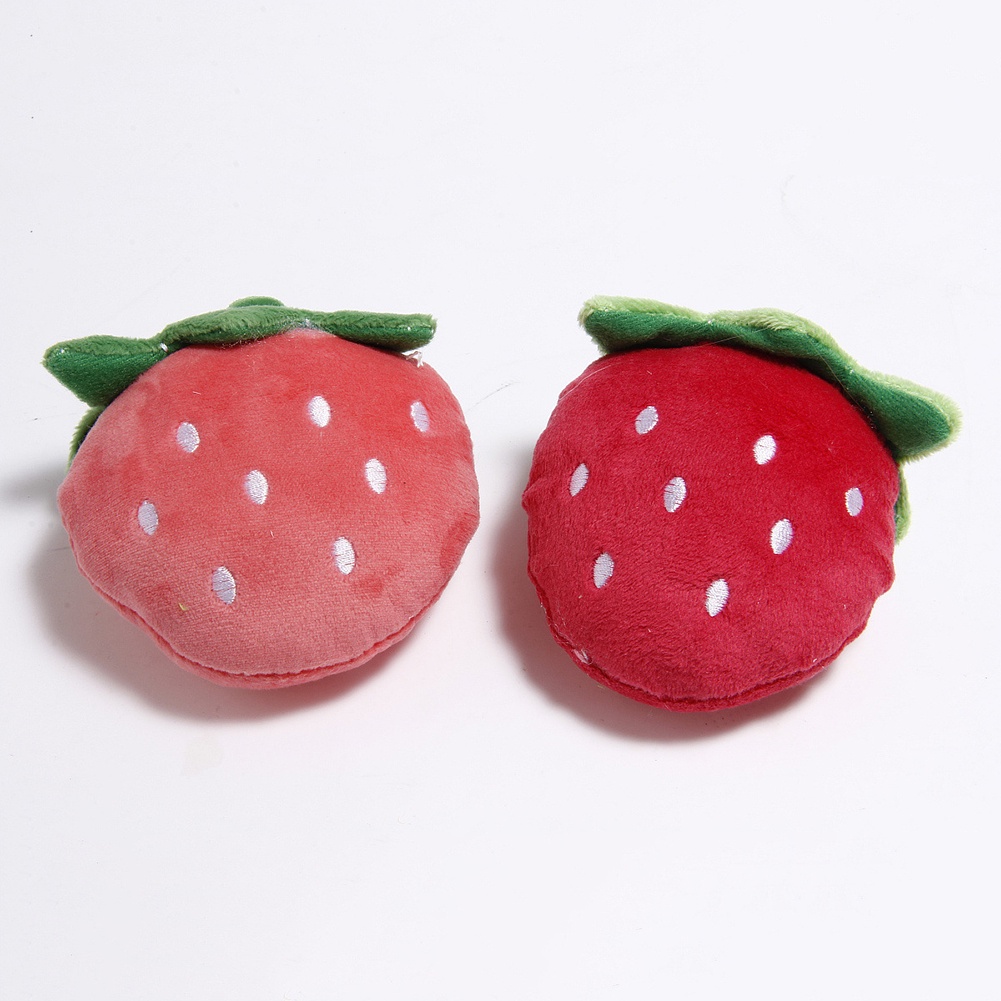 Đồ Chơi Nhồi Bông Hình Kẹo Mút / Dâu Tây Dễ Thương Cho Thú Cưng