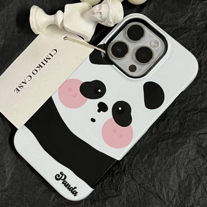 Ốp Điện Thoại Silicon Chống Sốc In Hình Gấu Trúc Hoạt Hình Cho iphone15promax 14pro 13 11 12