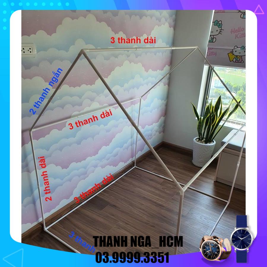 Phụ kiện cho lều , Khung lều nhựa, Khung inox, Bộ khớp nối,  lều Công Chúa Hoàng Tử Cho Bé Loại To Cao Cấp