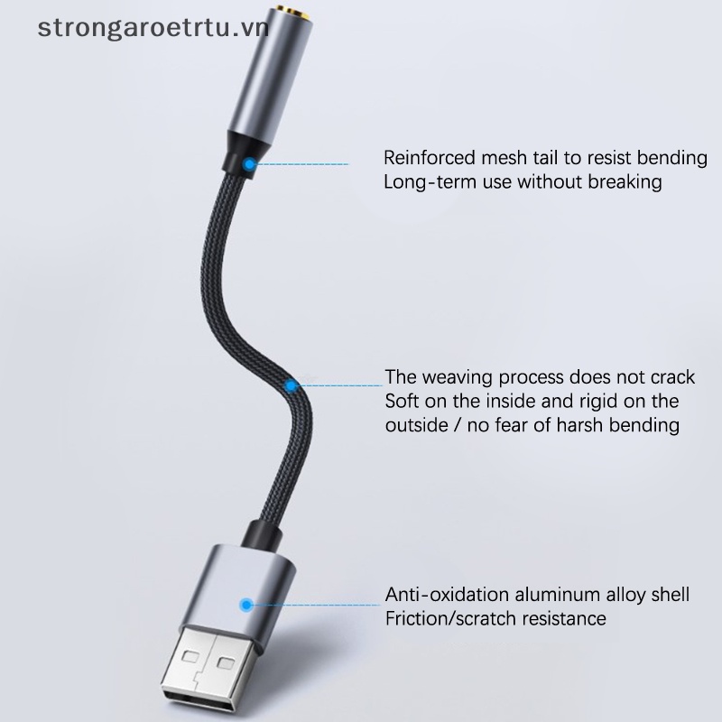 Card Âm Thanh Chuyển Đổi usb Sang Giắc Cắm 3.5mm 20cm Chuyên Dụng