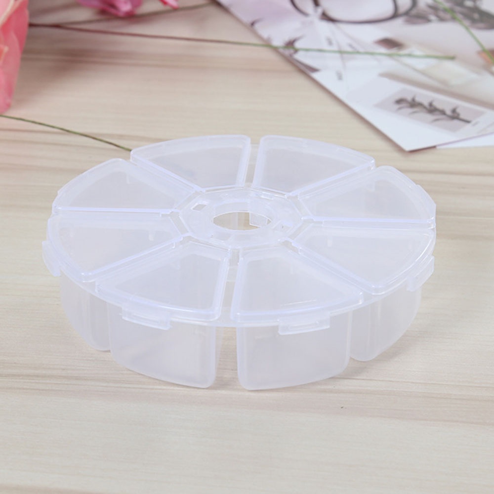 Storage Box 8 Slots Plastic Case Craft Organizer Container Accessories