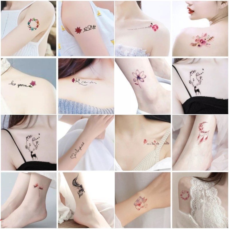 Set 30 Hình Xăm Dán Tạm Thời Chống Nước Lâu Trôi 15 Ngày