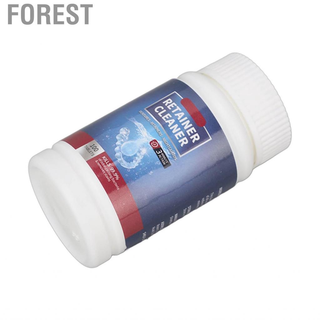 Forest 100PCS  Cleaning Tablets Removes Odor Oral Retainer Cleaner ECA