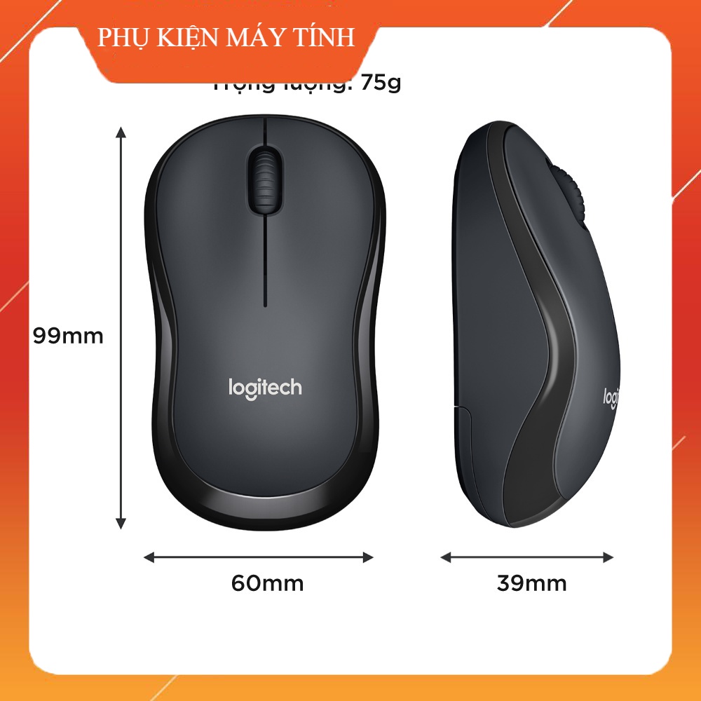 Chuột không dây Logitech M220 Silent - giảm ồn, USB, pin 1.5 năm, phù hợp PC/Laptop