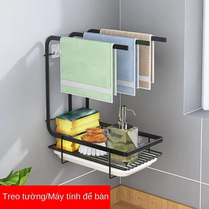 Giá Đỡ Xà Phòng Mút Rửa Chén Treo Tường Nhà Tắm Tiện Lợi