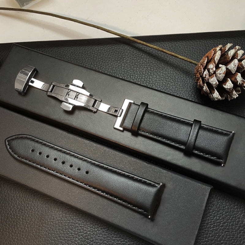 Dây Đeo Bằng Da 20 / 22mm Cho Đồng Hồ Thông Minh Samsung Galaxy watch 4 Classic / Active 2 / 3 / 42mm / 46mm Huawei GT /