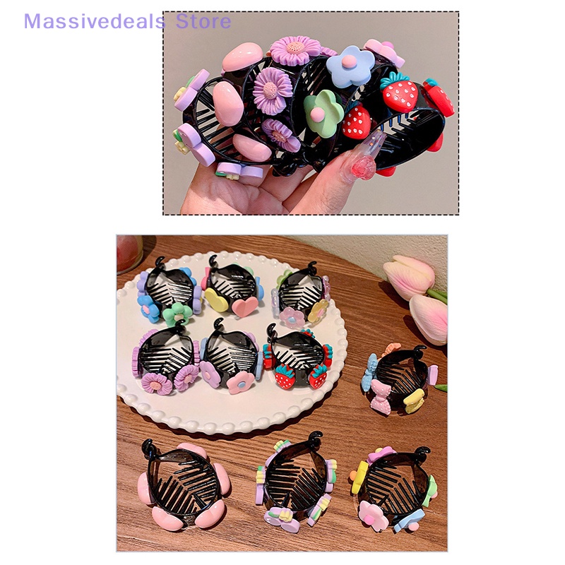 Kẹp Tóc Cỡ Lớn Hình Hoa Hoạt Hình Dễ Thương Cho Nữ Mới