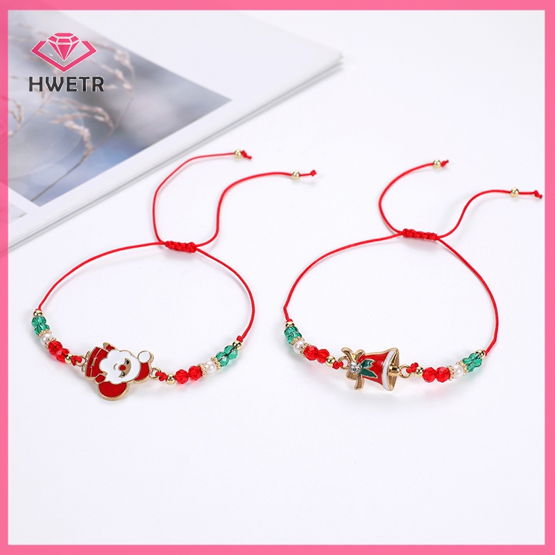 Bộ 12 Vòng Đeo Tay Giáng Sinh Dễ Thương Cho Bé Mới