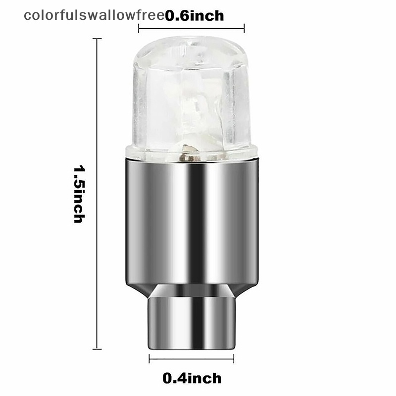 1 Nắp Van Bánh Xe Đạp/Xe Máy Có Đèn Led Nhiều Màu Sắc Độc Đáo