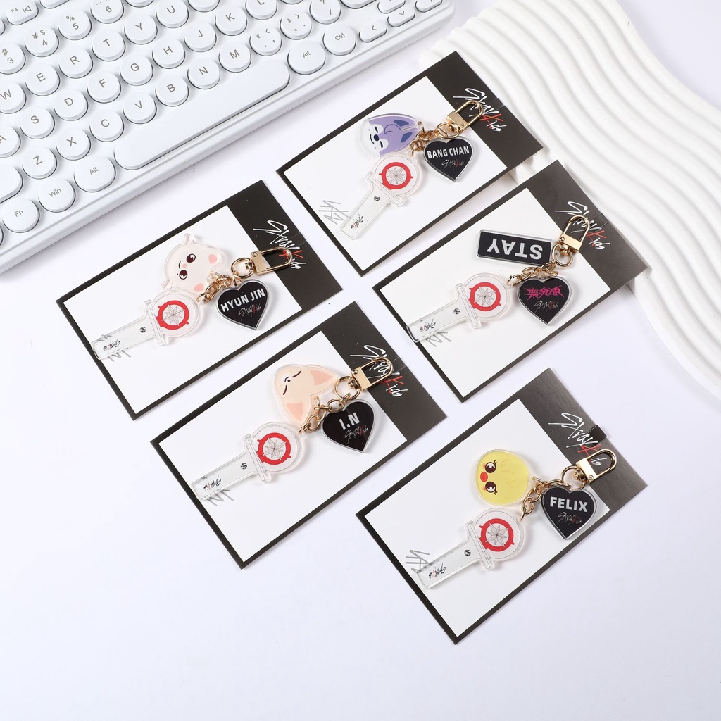 Kpop skz 3 Chiếc Móc Khóa acrylic Túi
