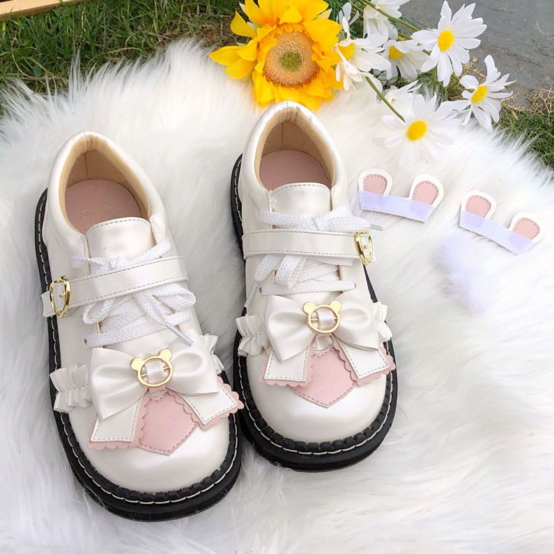 💖 💖Giày Da Mũi Tròn Phong Cách lolita Hàn Quốc Cho Nữ