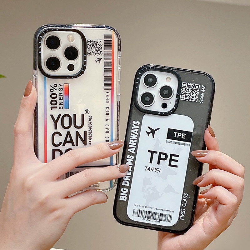 Ốp Điện Thoại Mềm Chống Sốc Hình Vé Máy Bay Cho iphone 15 15pro 15promax 14 13 12 11 pro max