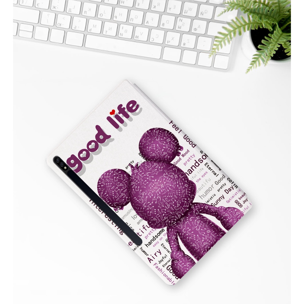 Bao Da Máy Tính Bảng Nắp Lật Họa Tiết Hoạt Hình Cho Samsung Galaxy Tab S9 FE 10.9 SM-X510 SM-X516B Ốp