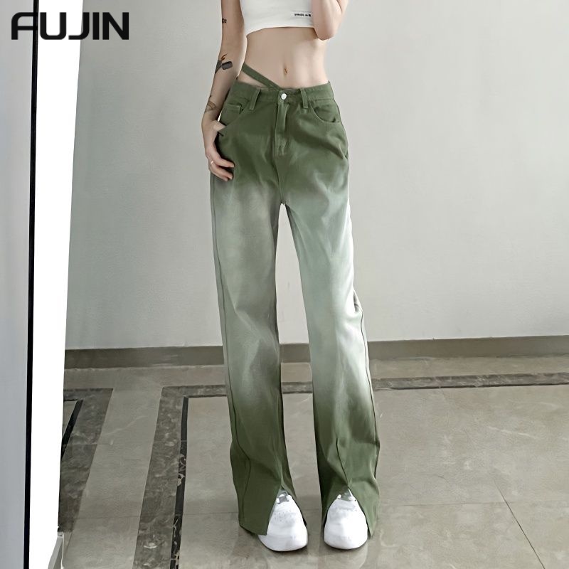 FUJIN quần ống rộng quần nữ jean Minimalist Trendy Thời trang thời trang WNK23A0O5C 42Z231019