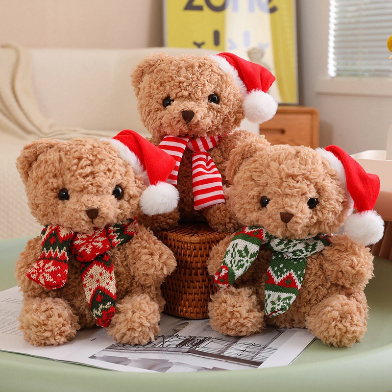 Gấu Bông teddy Dễ Thương Dùng Trang Trí Giáng Sinh