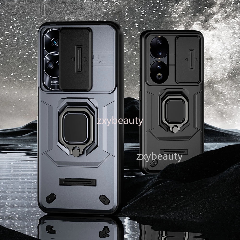 Ốp Điện Thoại Dạng Giáp Chống Sốc Có Đế Nhẫn Cho honor 90 lite 90lite 90 5g 2023 honor90 90lite