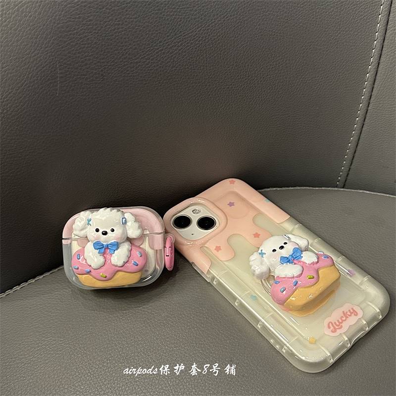 Vỏ Bảo Vệ Hộp Sạc Tai Nghe bluetooth Không Dây airpods pro 2022 airpods 1 / 2 / 3 Hình Chú Chó Hoạt Hình Dễ Thương