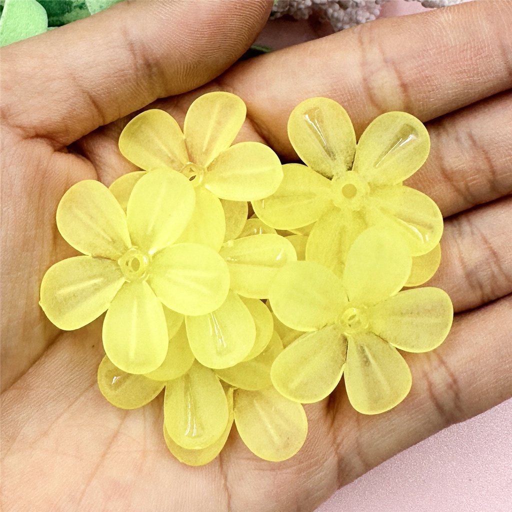 Set 10 Hạt Xỏ Lỗ Hình Hoa 28.5mm Dùng Để Làm Trang Sức Thủ Công