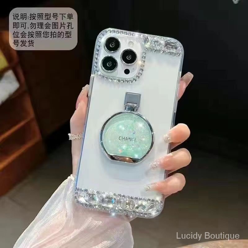 Ốp Điện Thoại Silicon Hình Chai Nước Hoa Kim Tuyến Cho Iphone 13 / 14 11 xmax / xr 12promax / 7 / 8plus