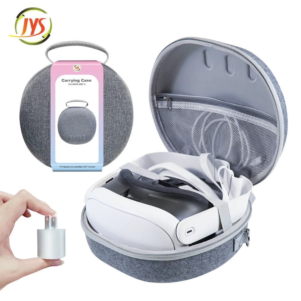 Dành Cho Meta Quest 3 Túi Bảo Quản EVA Hộp Di Động Bảo Vệ Du Lịch Có Dây Đeo Vai Cho Phụ Kiện Meta Q
