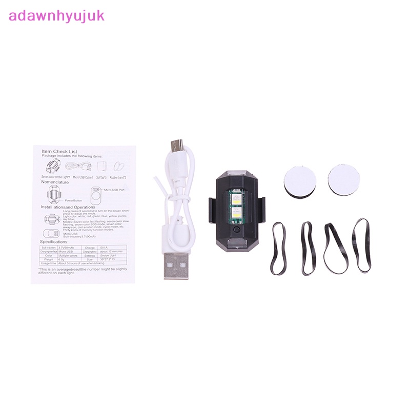 Đèn led Tín Hiệu mini Gắn Đuôi Xe Đạp Chống Va Chạm 7 Màu adawnhyujuk vn