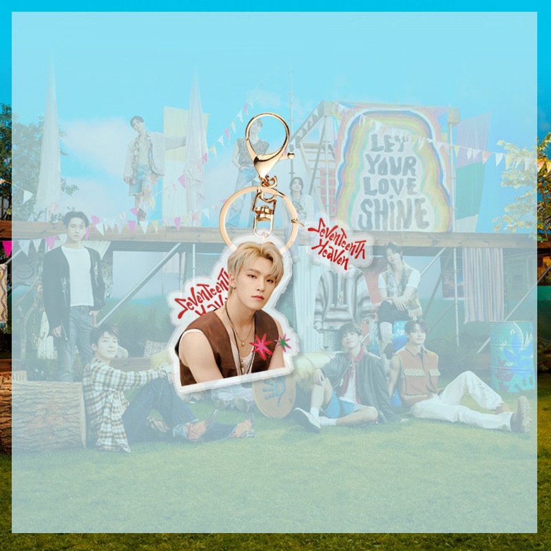 Móc Chìa Khóa Bằng Nhựa acrylic Hình Nhóm Nhạc seventeen Jonghan joshua jun hoshi the8