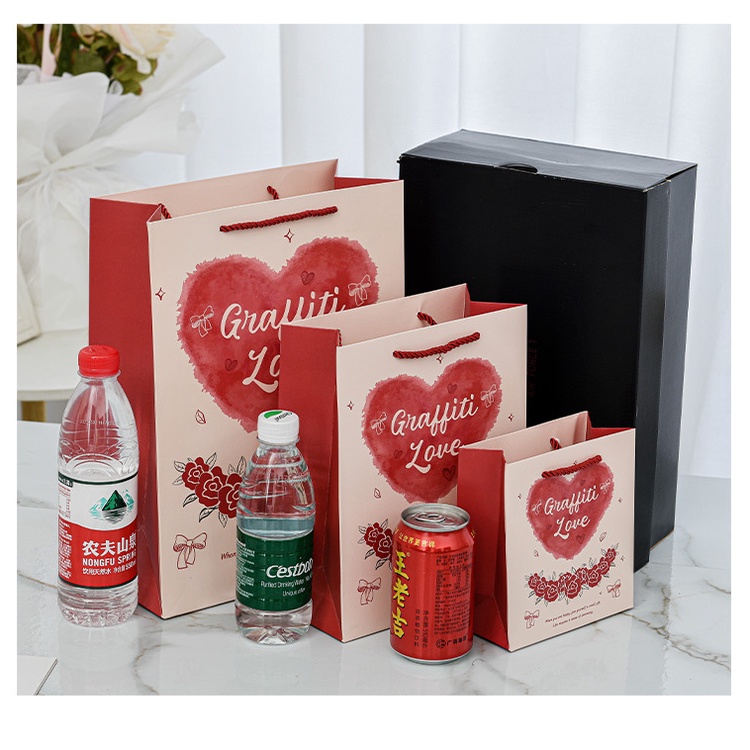 Túi Giấy Đựng Quà Tặng Valentine 14/2, Lễ Tình NhânTúi Quà Tặng Sinh Nhật Họa Tiết Hoa Hồng Đẹp Mắt