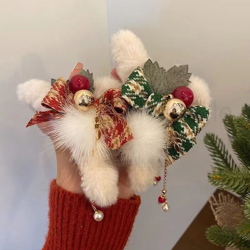 Kẹp Tóc Hình Cá Mập Phủ Lông Thời Trang Giáng Sinh Năm Mới Dành Cho Bạn Nữ