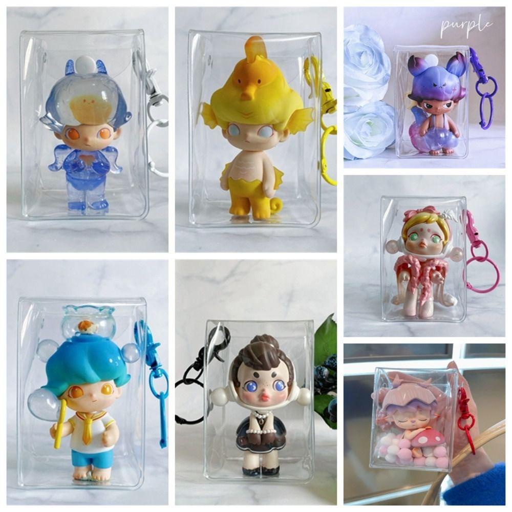 Mmluck Hộp Trưng Bày Búp Bê Trưng Bày Bằng pvc Trong Suốt Chống Bụi Có Móc Khóa