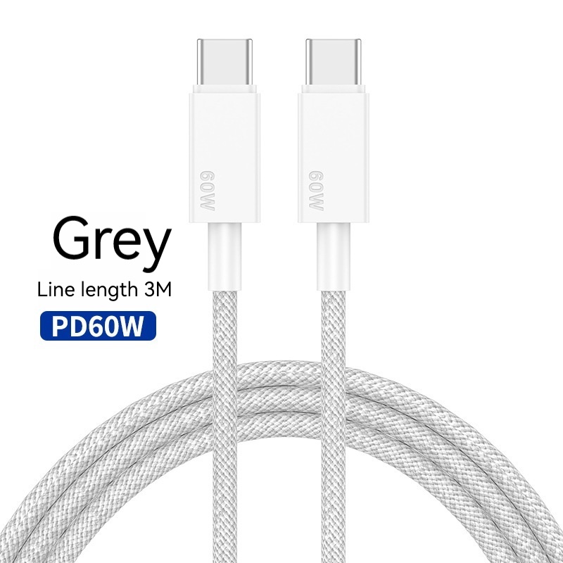 Pd60w Dây Cáp Sạc Nhanh usb Loại c Sang type-c Cho iphone 15 plus pro max macbook pro huawei