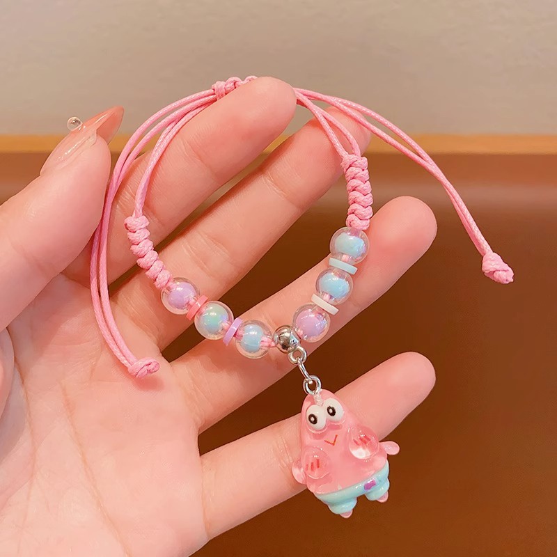 Vòng Tay Dây Bện Mặt Hình kuromi trio Dễ Thương Có Thể Điều Chỉnh