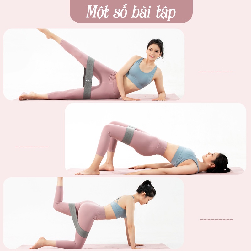 Dây kháng lực đàn hồi tập Gym/Yoga, Dây Mini Band tập mông chân tập thể dục siêu bền chính hãng
