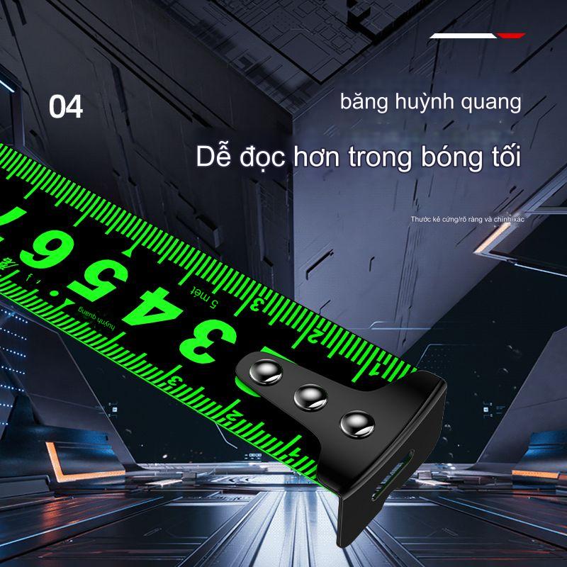 Thước huỳnh quang  Thước Cuộn Thép  Làm dày và chống mài mòn  Độ chính xác cao Thước dây 10m