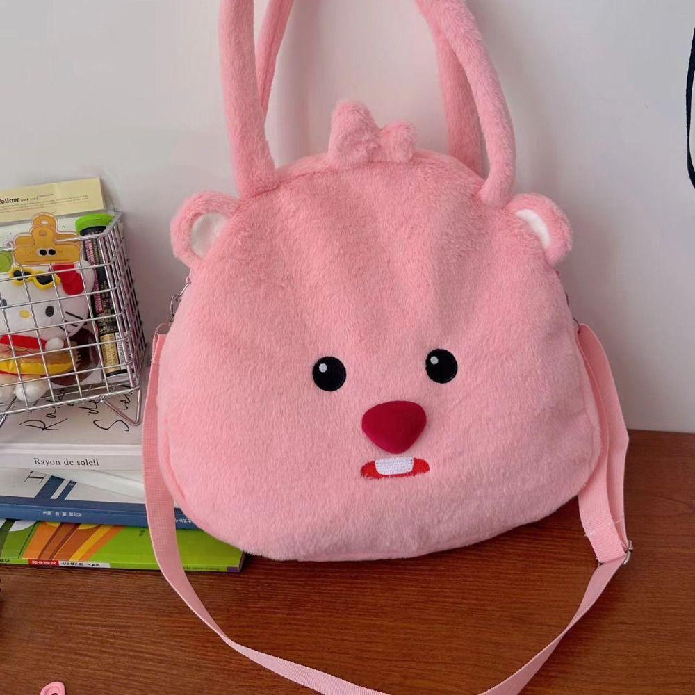 Ba Lô Vải Bông leota loopy Nhỏ Màu Hồng Sức Chứa Lớn Họa Tiết Hoạt Hình Cho Nữ