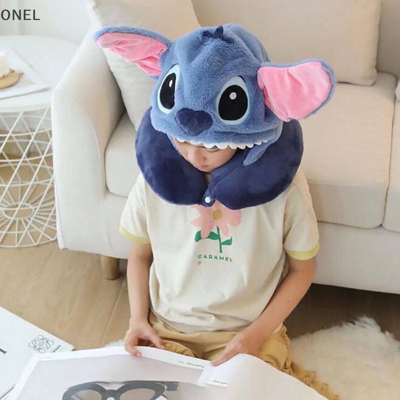 Onel Gối Chữ u Có Mũ Trùm Đầu Hình stitch Gấu pooh / Người Ngoài Hành Tinh Đáng Yêu